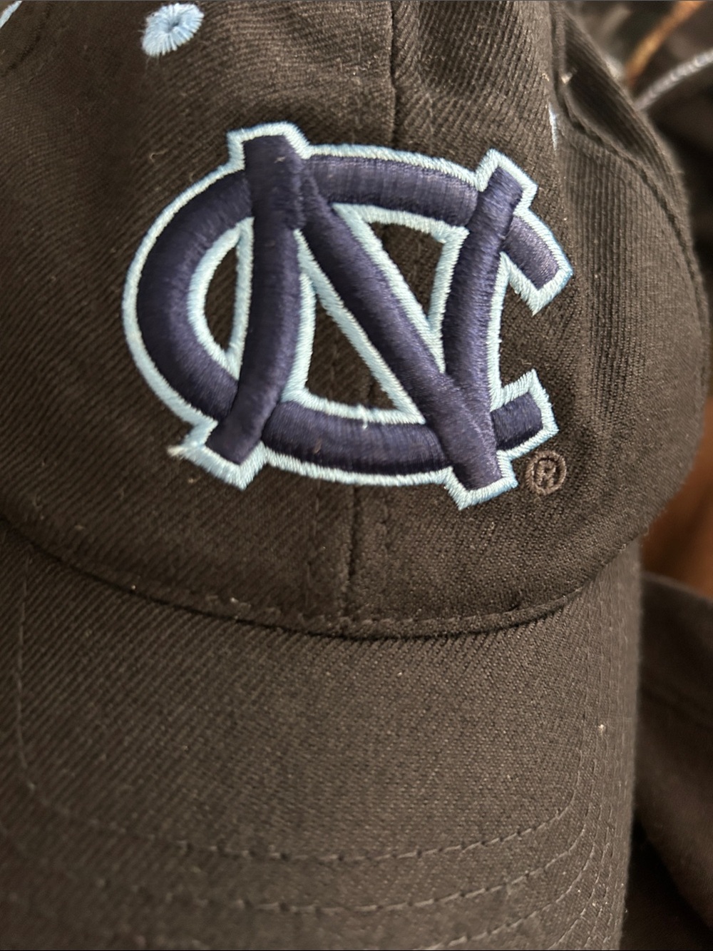Nike Black Cap with Navy and Light Blue NC Logo
